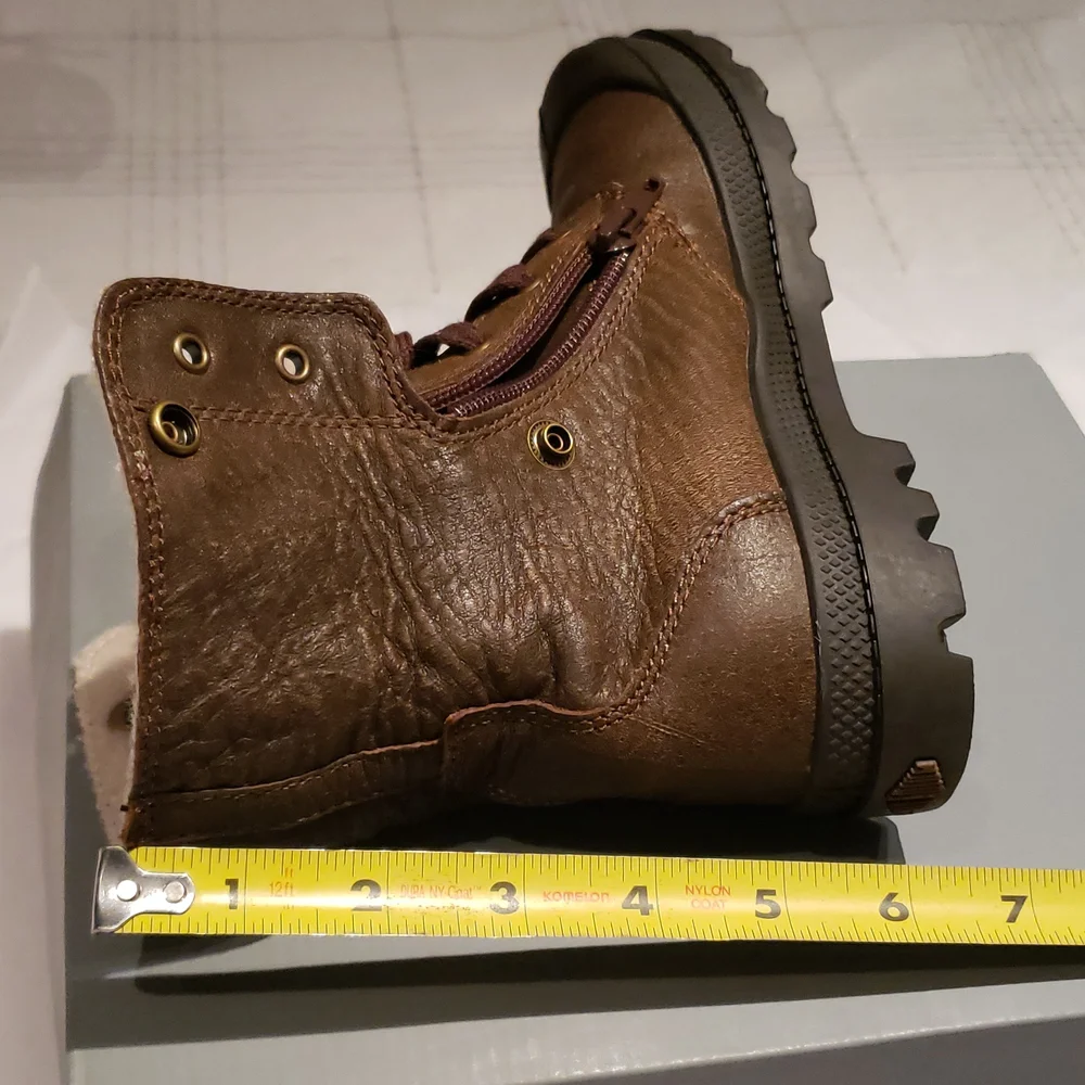 Palladium New CHILDREN's 2 ZIP Leather PILOT Cuffed KIDS Boots UNISEX NIB